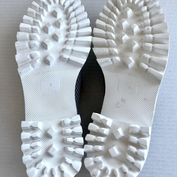 Aerosoles Ronnie Gray Mesh Fabric Preppy Loafers White Platform Soles Women 8 - Picture 15 of 16